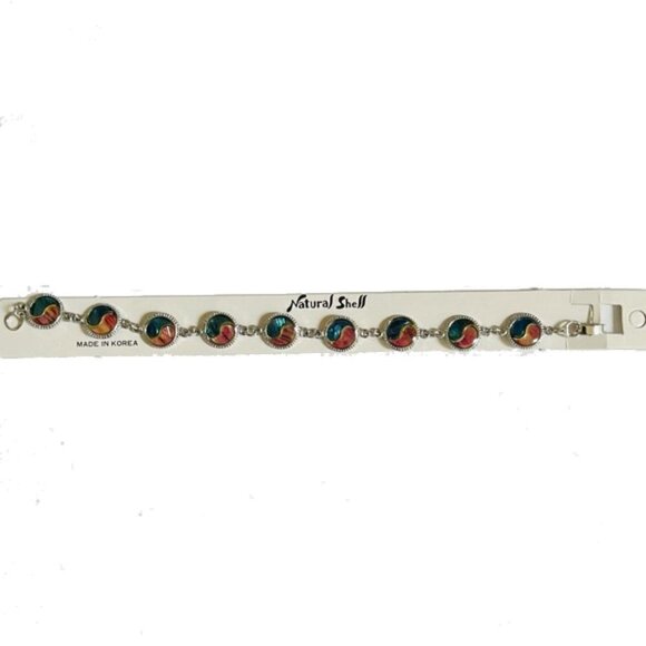 👋 3/$15 FASHION JEWERLY YING YANG BRACELET NWT - Picture 1 of 4